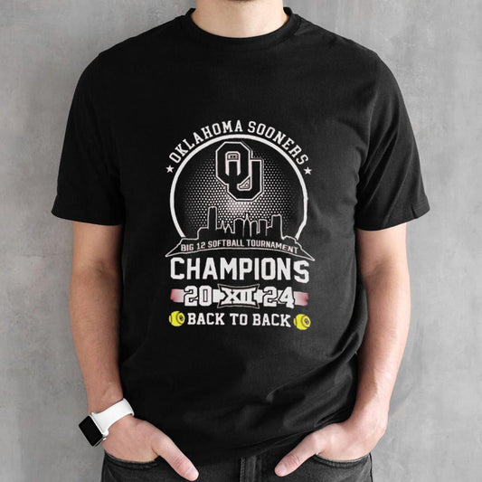 Oklahoma Sooners Champions 2024 Big Softball Tournament Back To Back shirt