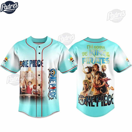One Piece I'm Gonna Be King Of The Pirates Baseball Jersey - Padres Jersey Oasis: Elevate Your Baseball Style Game