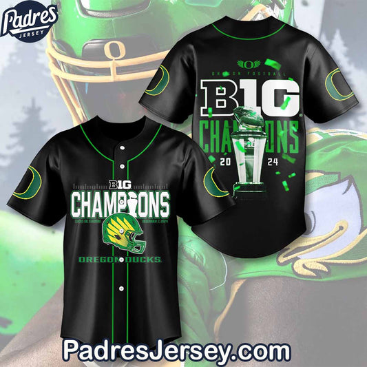 Oregon Ducks Big Ten Champions 2024 Baseball Jersey Outfit - Padres Jersey Oasis: Elevate Your Baseball Style Game