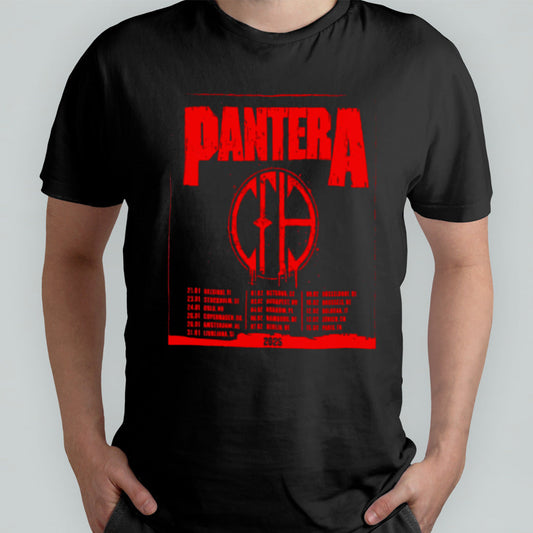Pantera EU Tour 2025 Schedule List Date Merchandise T-Shirt