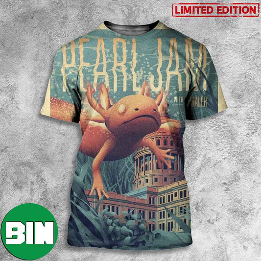 Pearl Jam With Inhaler In Austin Texas Moody Center September 19th 2023 Tour 3D T-Shirts