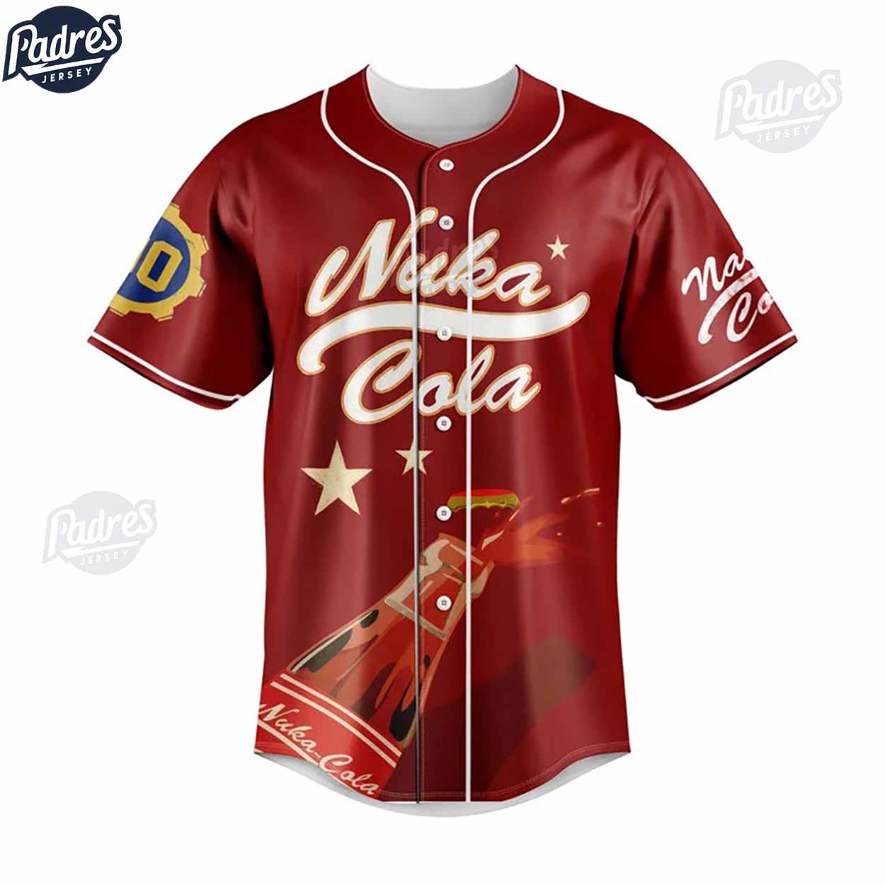 Personalized Fallout Nuka-Cola Baseball Jersey Style - Padres Jersey Oasis: Elevate Your Baseball Style Game