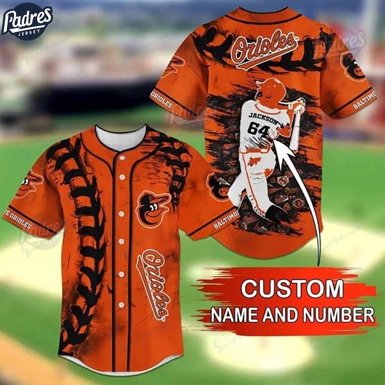 Personalized MLB Baltimore Orioles Baseball Jersey - Padres Jersey Oasis: Elevate Your Baseball Style Game