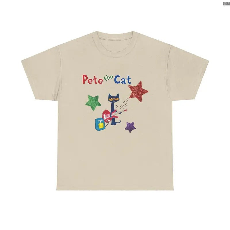 Pete the Cat Shirt Gift - Memories Shirt Cute Cartoon Character Apparel, Retro Crewneck, Gift For Lovers, Cotton, Trendy Womenswear Top