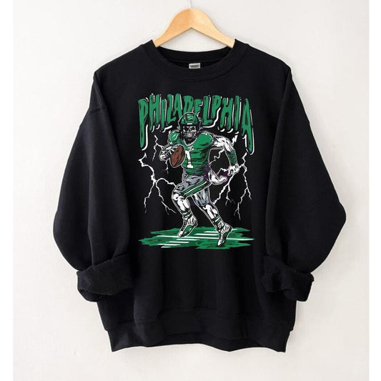 Philadelphia The New Breed Skelly Jalen Hurts T-Shirt, Philadelphia Football Unisex Classic T-Shirt, Philadelphia Fans Gift. vintage  crewnecks