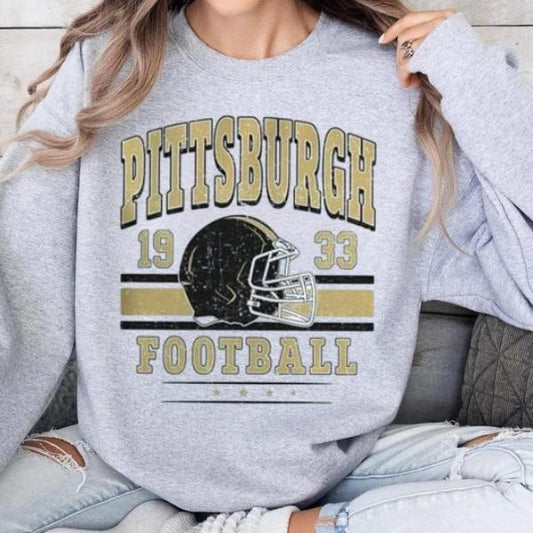 Pittbsburgh Football Sweatshirt, American Football Lover, Steelers SweatShirt, Vintage Style Pittsburgh Football SweatShirt, Game Day Shirt