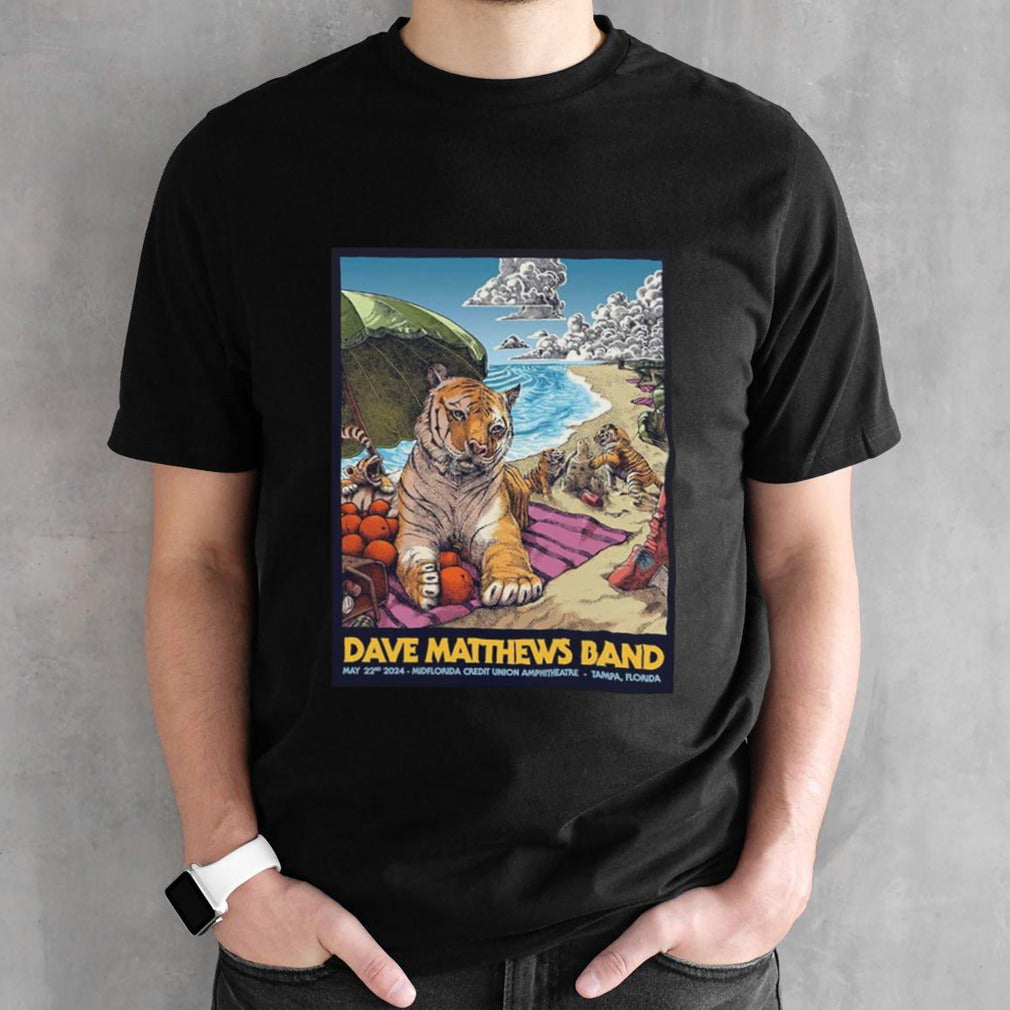 Poster Dave Matthews Band Show In Tampa Florida On May 22nd 2024 At Midflorida Credit Union Amphotheatre shirt