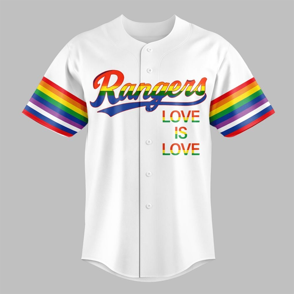 Rangers Love Is Love Pride Night 2025 Baseball Jersey - Grishko.com