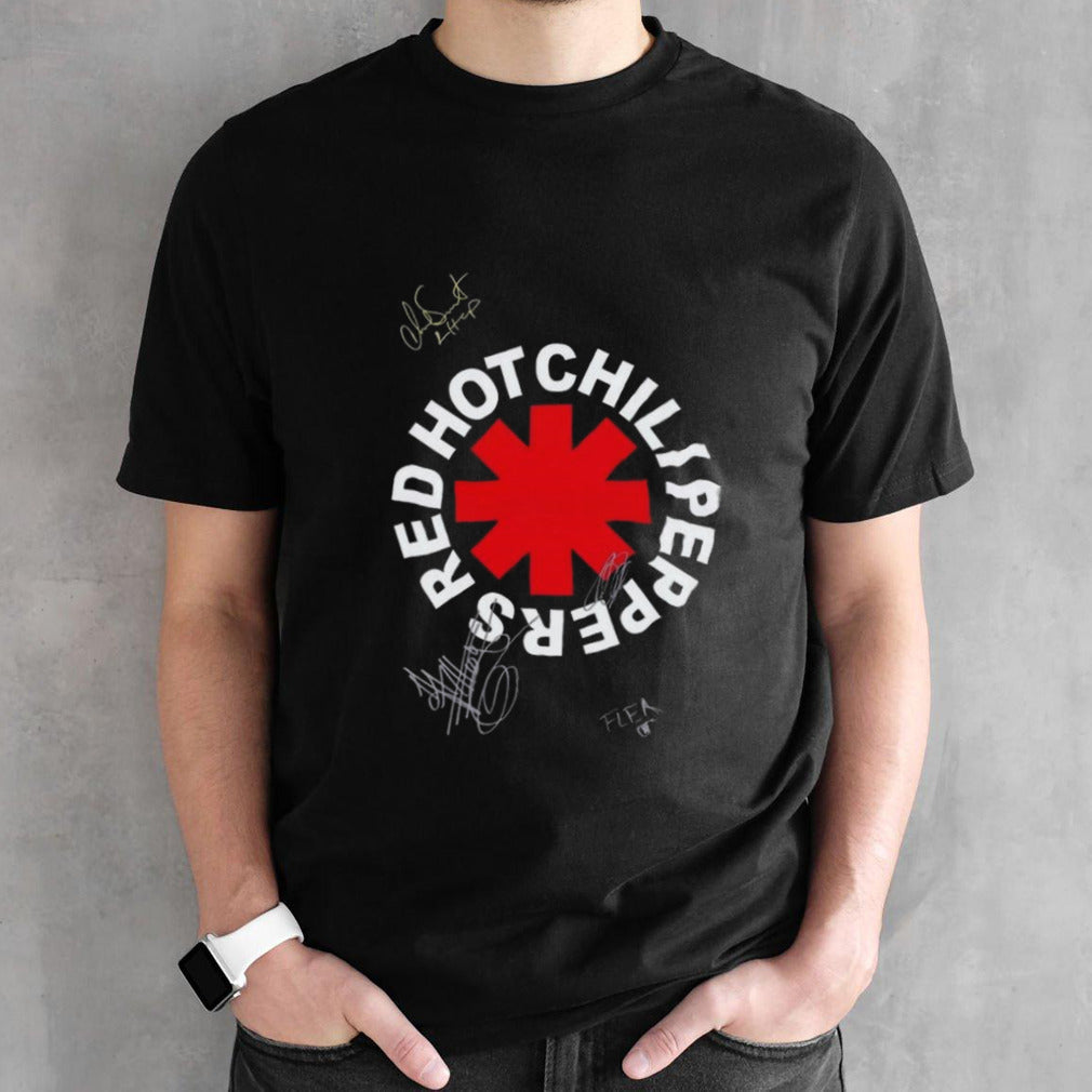 Red Hot Chili Peppers Band Logo 2024 Tour Signatures T-shirt