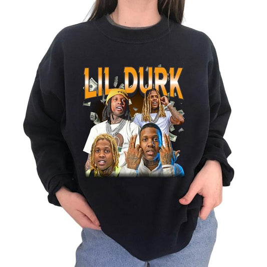 Retro LIL DURK Unisex T Shirt, Vintage Lil Durk Sweater, Retro Lil Durk  Graphic Hoodie shirts Hiphop