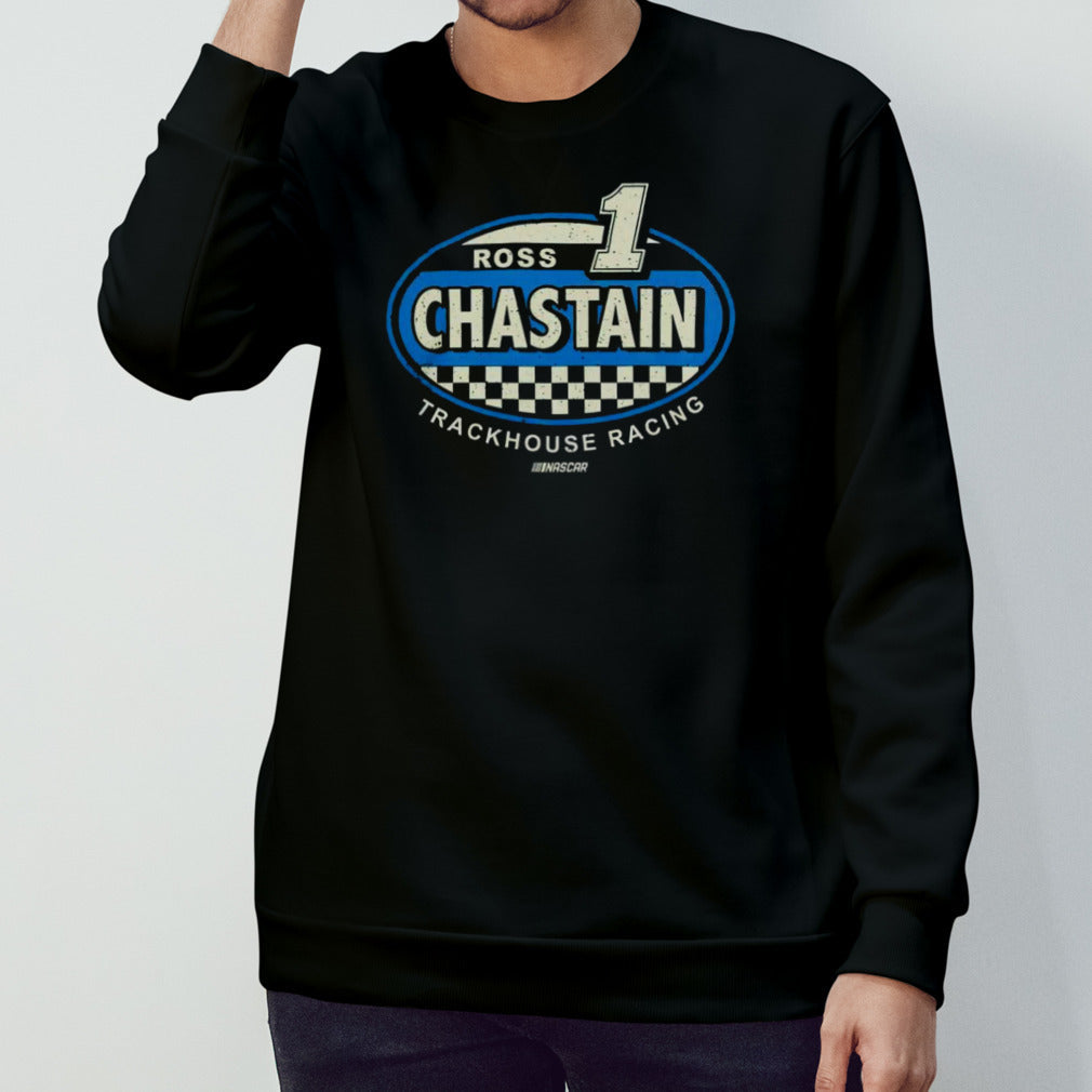 Ross Chastain Checkered Flag Heathered Charcoal Vintage shirt