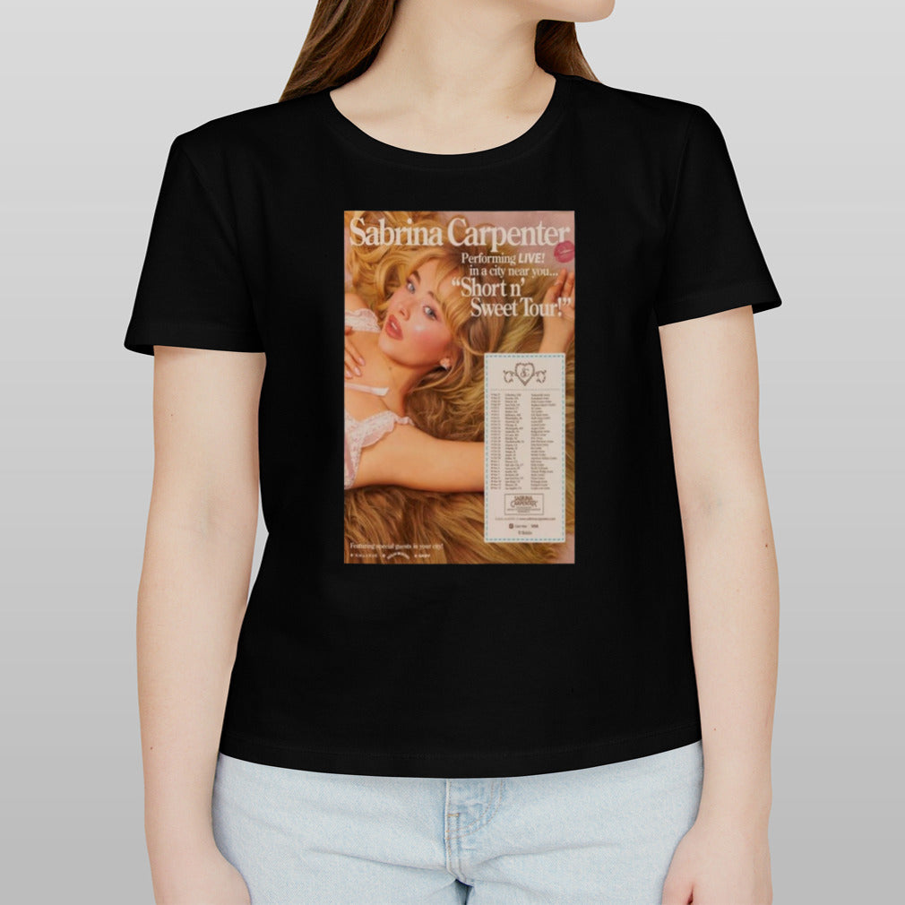 Sabrina Carpenter Short nâ€™ Sweet Tour 2024 Event Poster Shirt