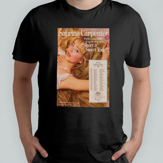 Sabrina Carpenter Short nâ€™ Sweet Tour 2024 Event Poster Shirt