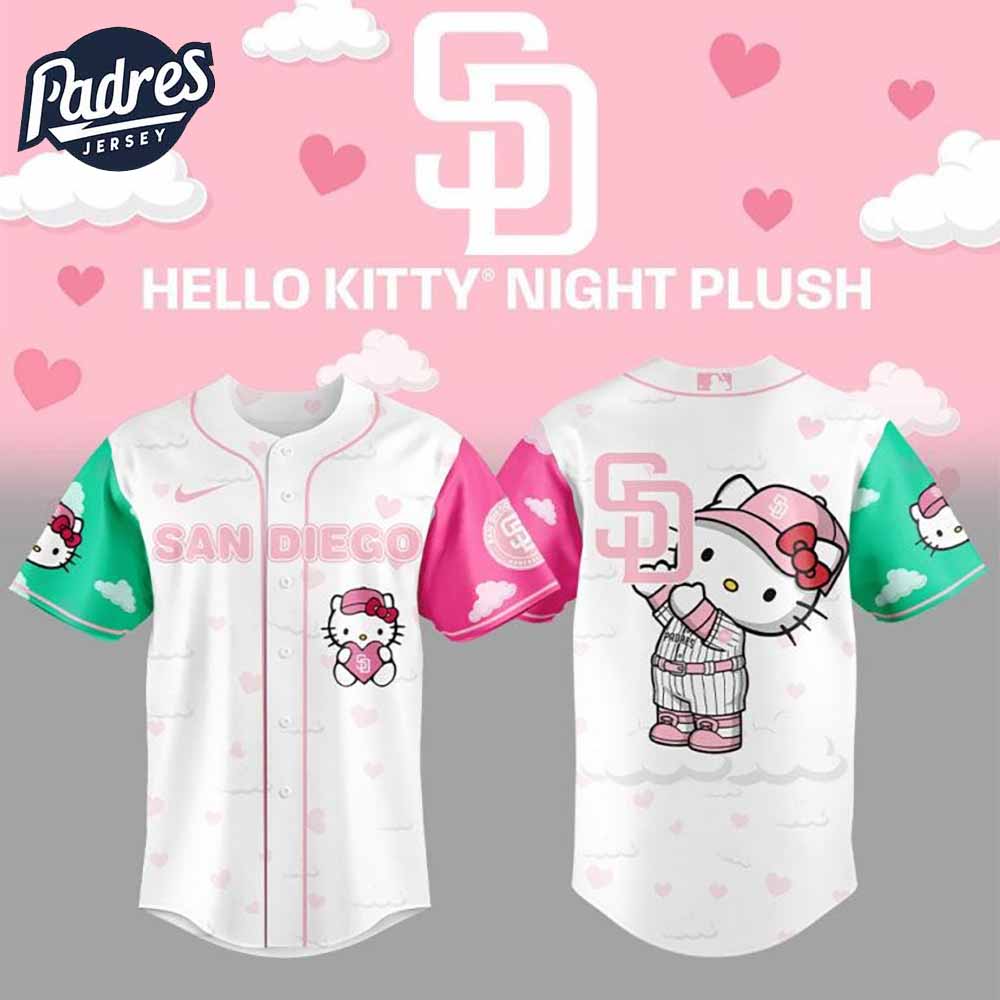 San Diego Padres x Hello Kitty Night Plus Baseball Jersey - Padres Jersey Oasis: Elevate Your Baseball Style Game
