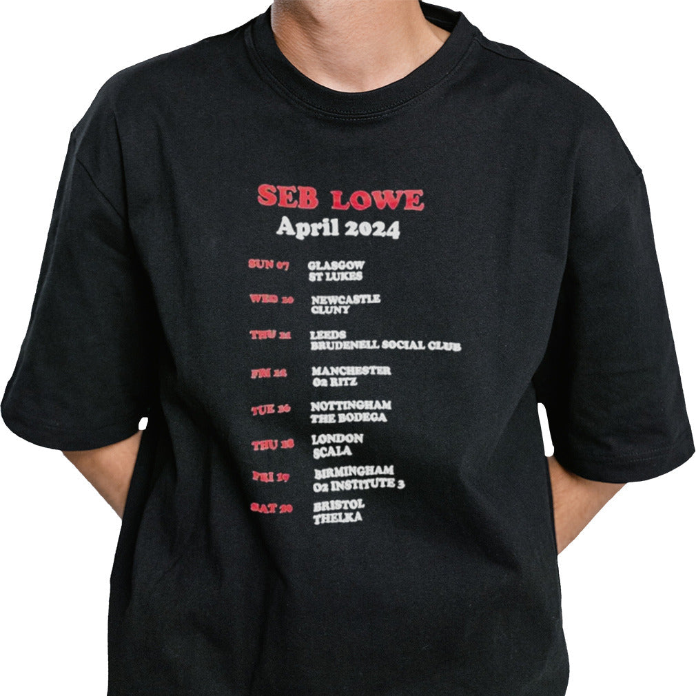 Seb Lowe April 2024 Tour T Shirts