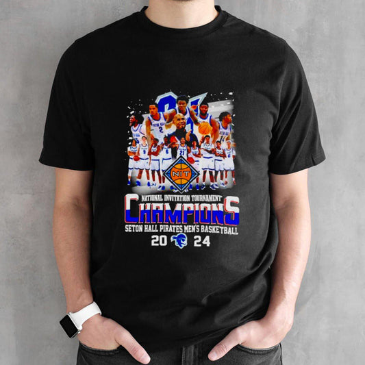 Seton Hall Pirates Mensâ€™s basketball 2024 National Invitation Tournament Champions shirts