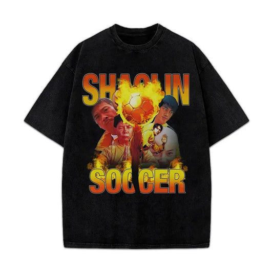 Shaolin Soccer Stephen Chow Hong Kong Vintage Style Classic Parody Funny Movie T-Shirt Crewneck Cotton