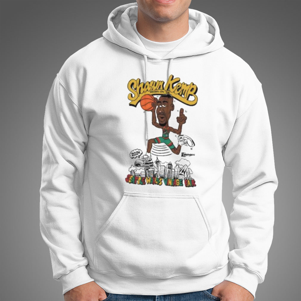 Shawn Kemp Reign On â€˜Em Seattle Worldâ€™s Vintage Fair 24 Shirt