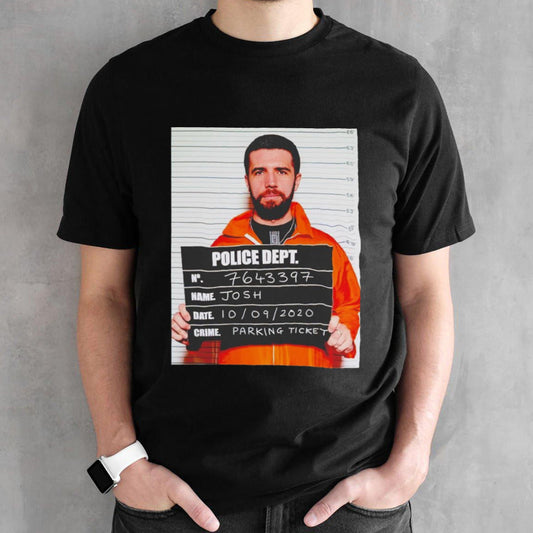 Sidemen Josh police dept mugshot shirt