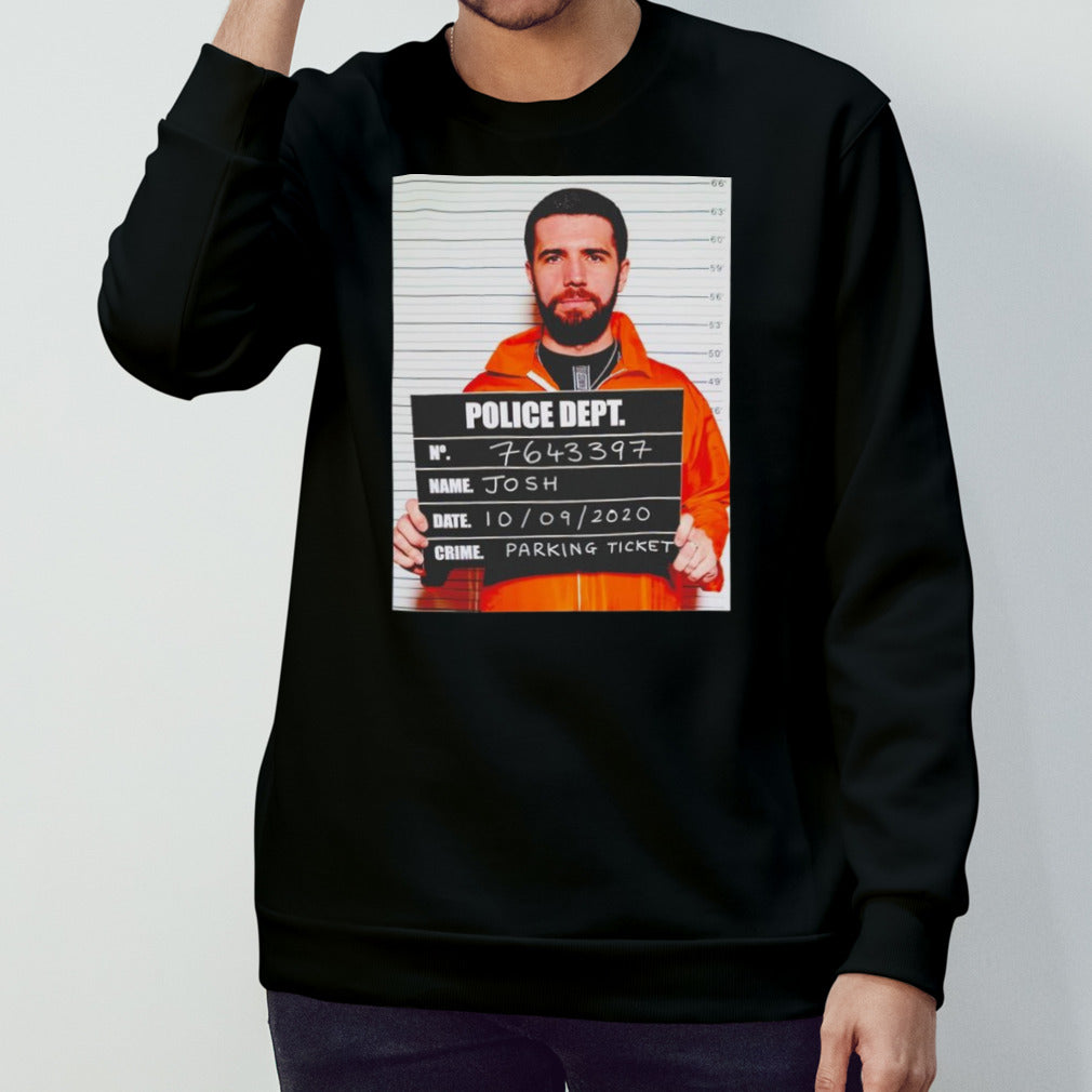 Sidemen Josh police dept mugshot shirt