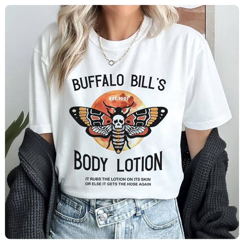 Silence Of The Lamb Shirt, Buffalo Bill's Body Lotion Shirt, It Rubs The Lotion On It's Skin Shirt, Halloween Gifts