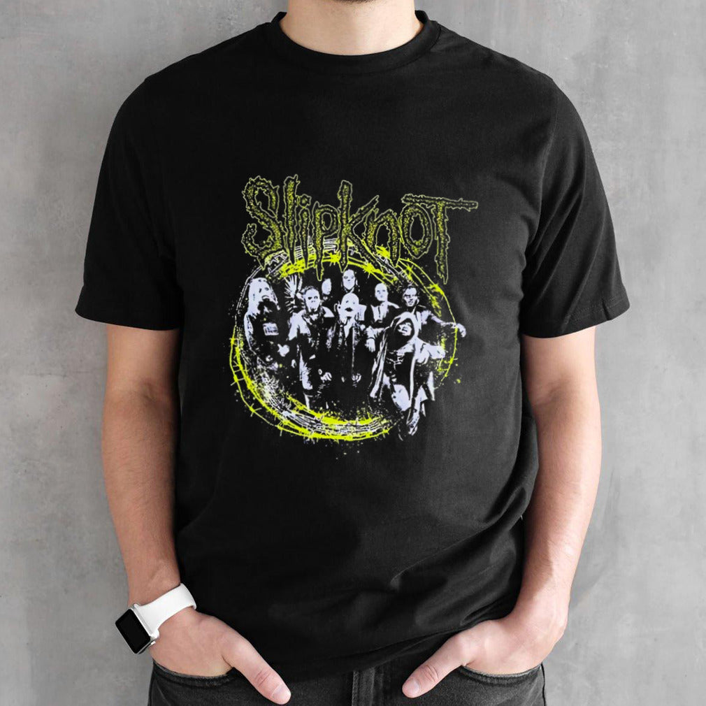 Slipknot Yellow Barb Wire Group Photo T-shirts