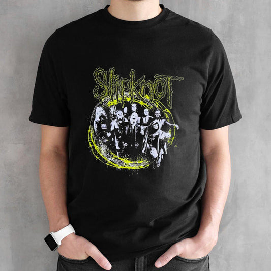 Slipknot Yellow Barb Wire Group Photo T-shirts