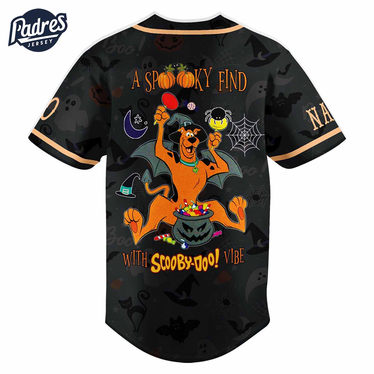 Spooky Find With Scooby-Doo Halloween Baseball Jersey - Padres Jersey Oasis: Elevate Your Baseball Style Game