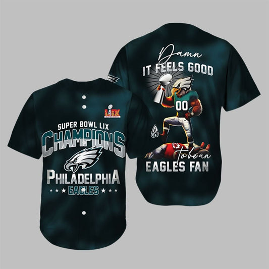 Super Bowl LIX Damn It Feels Good To Be An Eagles Fan Jersey - Grishko.com