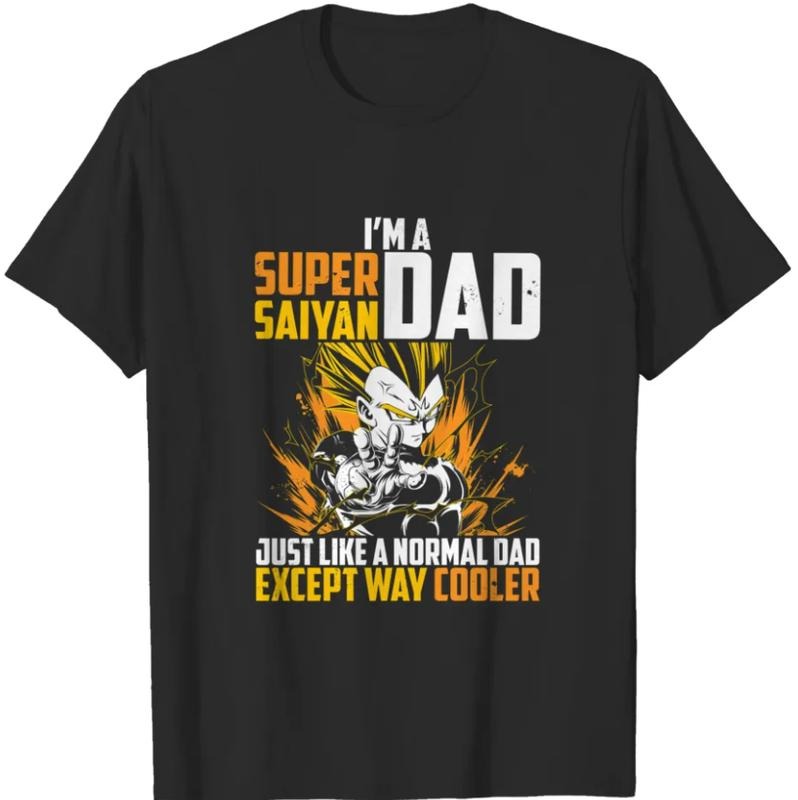 Super Saiyan dad vegeta t T-Shirts, Anime Manga Unisex T-Shirt, Gift For Him Menswear Top