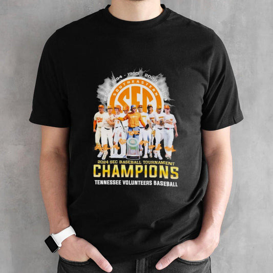 Tennessee Volunteers 2024 SEC Baseball Conference Tournament Champions Signatures T shirt