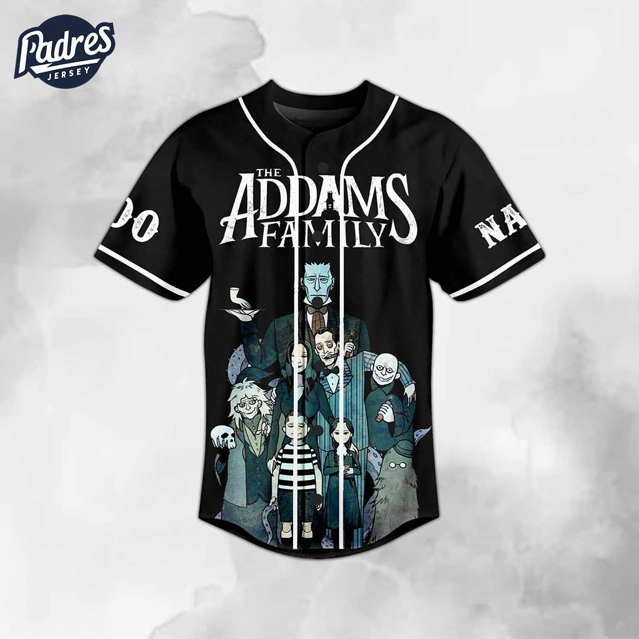 The Addams Family Tombstones Factory Custom Baseball Jersey - Padres Jersey Oasis: Elevate Your Baseball Style Game