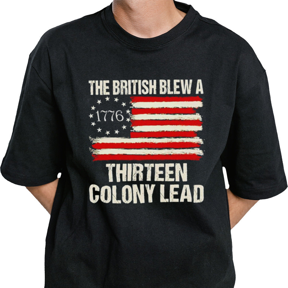 The British blew a 13 colony lead funny 4th of July 1776 American flag shirt