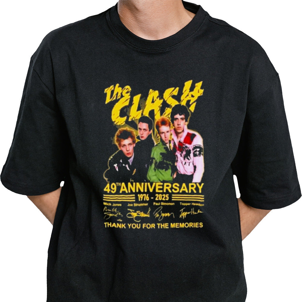 The Clash 49th Anniversary 1976 2025 Thank You For The Memories Signatures shirt