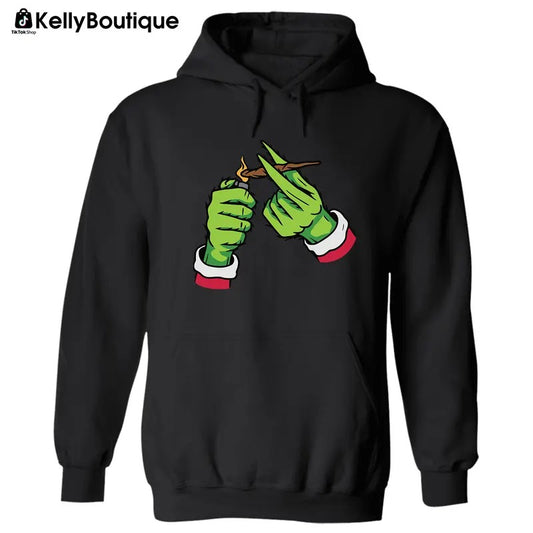 The Green Guy Movie Character Lighting Christmas Season Graphic Printed Unisex Classic Comfort Cotton Sweatshirt Hoodie T-shirt