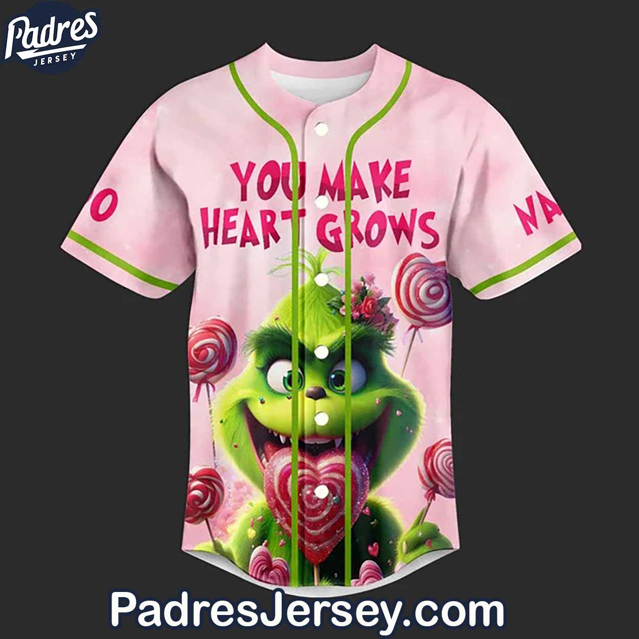 The Grinch Valentine Day 2025 Baseball Jersey Outfit - Padres Jersey Oasis: Elevate Your Baseball Style Game