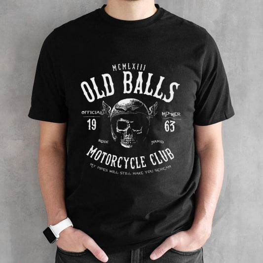 The Old Balls Club Vintage Motorcycle 61st Birthday Born In 1963 T-shirts