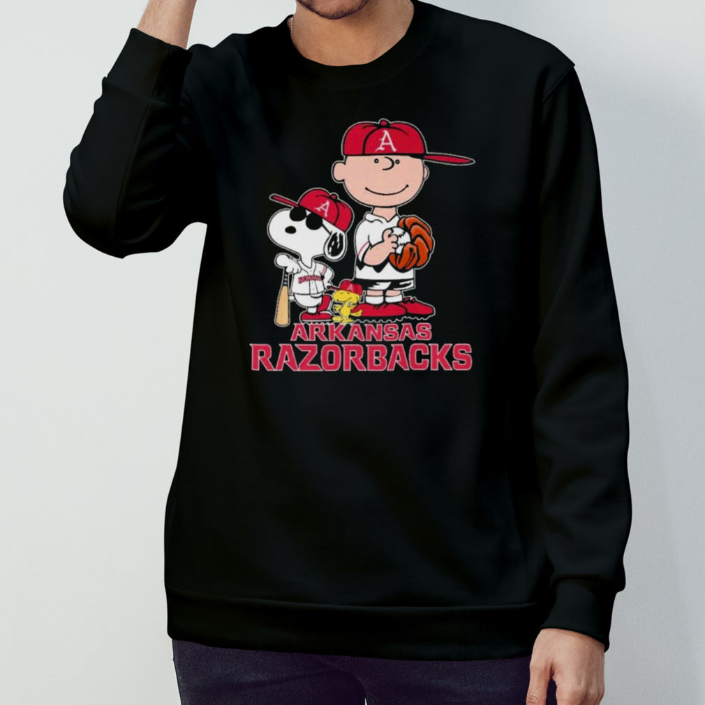 The Peanuts Movie Characters Arkansas Razorbacks Baseball Shirts