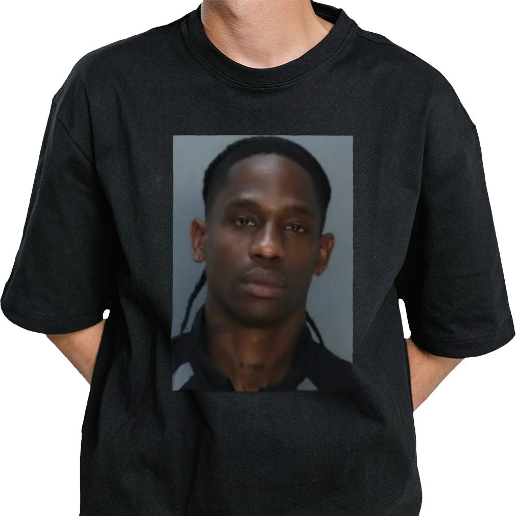 Travis Scott Sells Mugshot T-Shirt