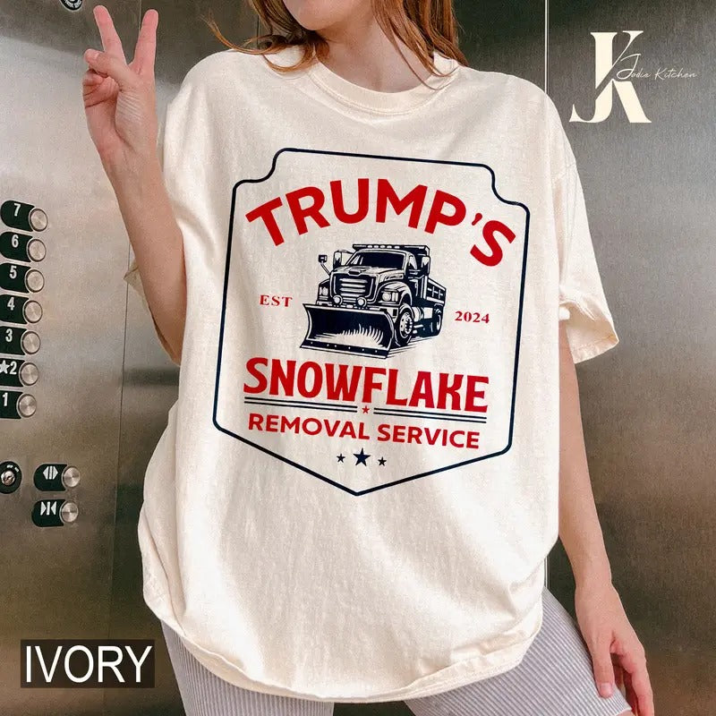 Trump Snowflake Removal Service 2024 T-Shirt - DryBlend Moisture Wicking High Quality TShirt Funny Shirt Unisex shirt GenX Shirt