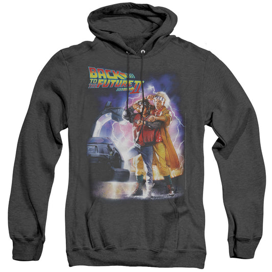 Back To The Future II Poster Heather Mens Hoodie Black