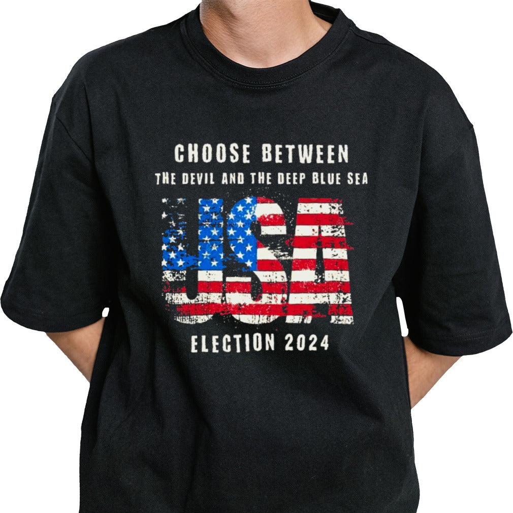 USA election 2024 choose between the devil and the deep blue sea shirt