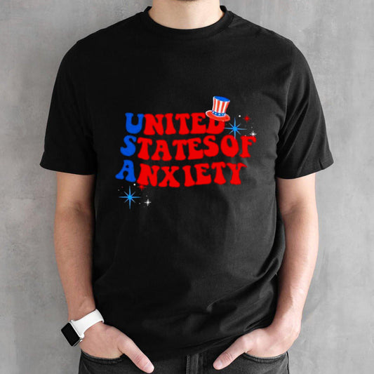 Usa United States Of Anxiety 4th Of July 2024 T-shirt