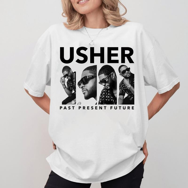 Usher world tour shirt Usher past present future world Tour shirt Usher t-shirt Usher fan merch Usher concert Usher gift