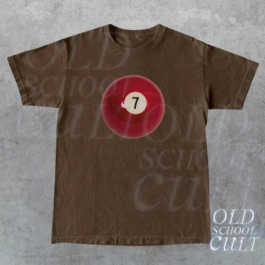 Vintage 7 Ball 90s Graphic T-Shirt, Retro Billard Oversized Shirt, Y2k Lucky Tee, Cool 80s Billard Gift, Y2k Clothing