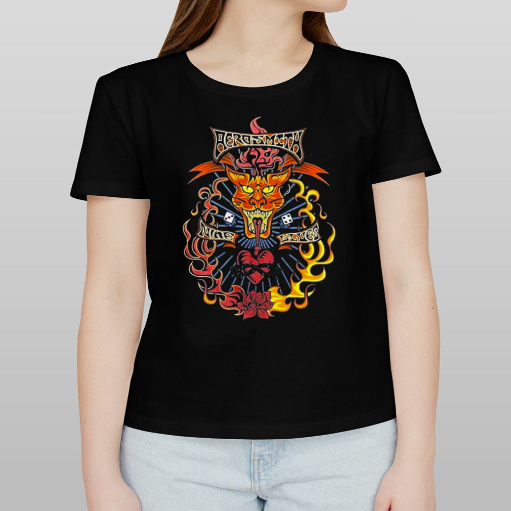 Vintage 90S Aerosmith Nine Lives shirt