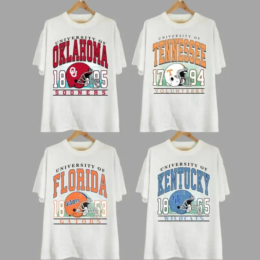 Vintage College All Teams NCAA T-shirt, Vintage T-shirt All Teams NCAA, For Men, For Women, Gifts For Sport Classic Cotton