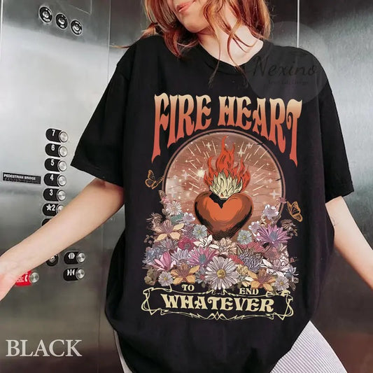 Vintage Fire-heart Shirt, To Whatever End t-shirt, SJM quotes, Throne of Glass t-shirt, Comfort Colors , SJM tee, You do not yield t-shirt