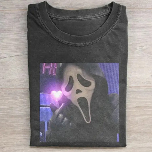 Vintage Halloween Graphic T-shirt, Ghost Face Heart Tee, Horror Movie Shirt, Horror Character, Funny Halloween Shirt, Unisex T-Shirt