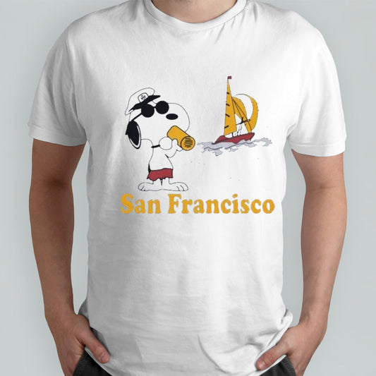 Vintage Peanuts Joe Cool Snoopy San Francisco Shirt